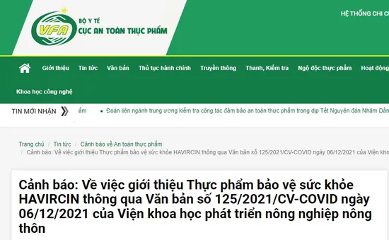 Yêu cầu thu hồi văn bản của Viện khoa học phát triển nông nghiệp nông thôn liên quan sản phẩm hỗ trợ sức khoẻ