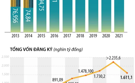 Năm 2021, cả nước có 116,8 nghìn doanh nghiệp đăng ký thành lập mới