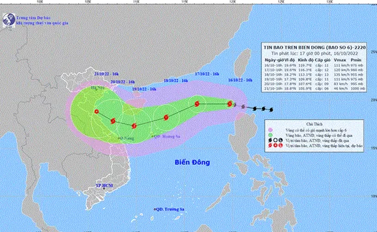 Bão Nesat vào Biển Đông trở thành bão số 6 năm 2022