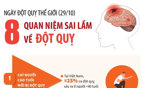 Ngày Đột quỵ thế giới 29/10: 8 quan niệm sai lầm về đột quỵ