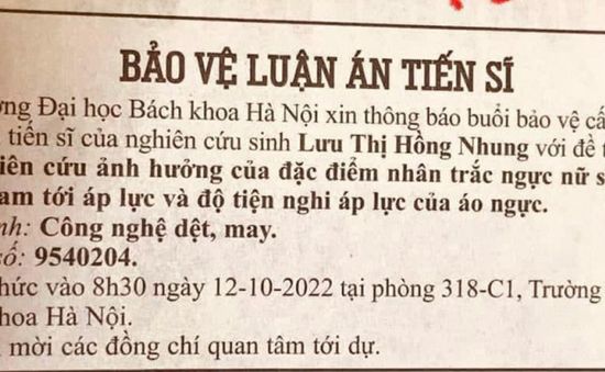 Trường ĐH Bách khoa Hà Nội lý giải tên luận án tiến sĩ về áo ngực gây xôn xao