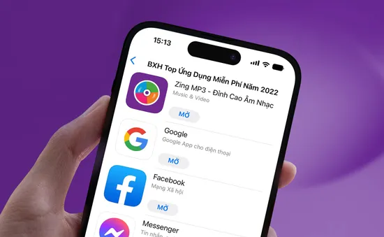 Zing MP3 góp mặt trong bảng xếp hạng App Store 2022