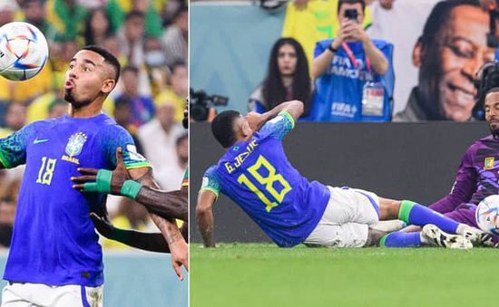 Gabriel Jesus và Alex Telles chấn thương, Brazil lo lắng trước trận gặp Hàn Quốc | Vòng 1/8 World Cup 2022