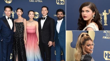 Sao rực rỡ trên thảm đỏ Screen Actors Guild Awards 2022