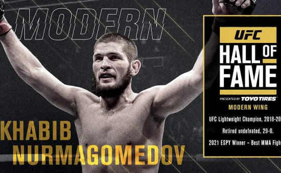 Khabib Nurmagomedov gia nhập "Đại sảnh Danh vọng" UFC