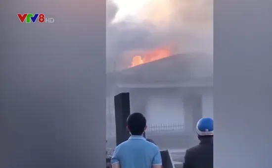 Cháy lớn tại công ty cao su Chư Prông, tỉnh Gia Lai