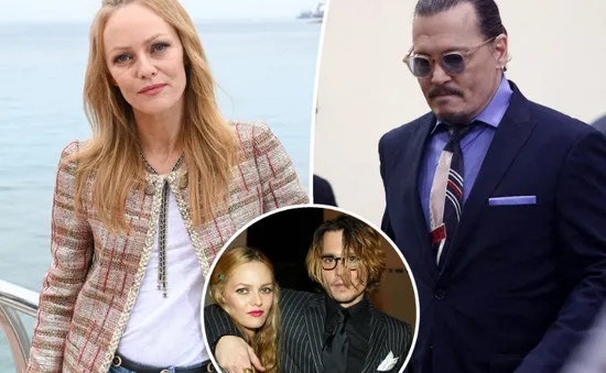 Vanessa Paradis tham dự sự kiện thời trang trong lúc Johnny Depp "chiến đấu" với Amber Heard tại toà
