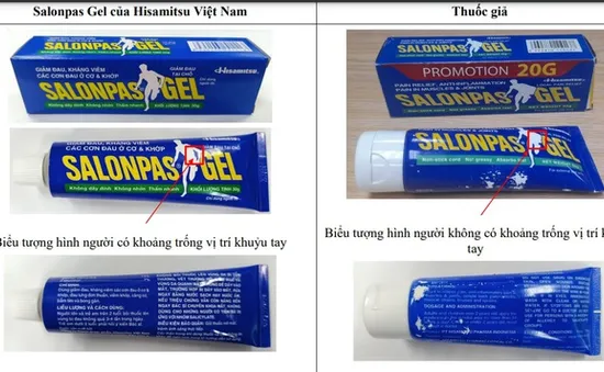 Bộ Y tế cảnh báo về thuốc Salonpas Gel giả