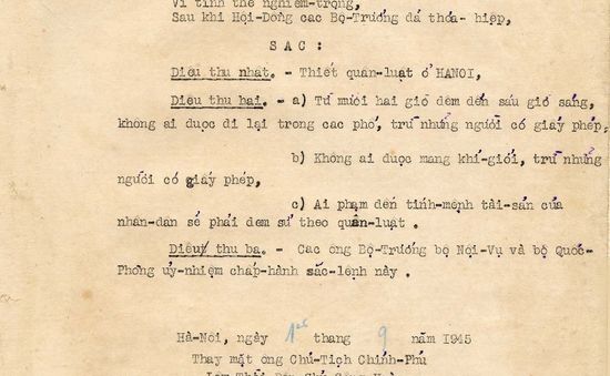 Sắc lệnh đặc biệt góp phần tạo nên thành công buổi Lễ Tuyên ngôn độc lập 2/9/1945