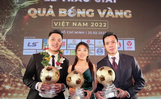 Nguyễn Văn Quyết, Huỳnh Như và Hồ Văn Ý đoạt Quả bóng vàng Việt Nam 2022