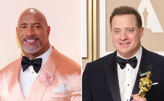 "Vua bọ cạp" Dwayne Johnson ăn mừng chiến thắng Oscar của Brendan Fraser