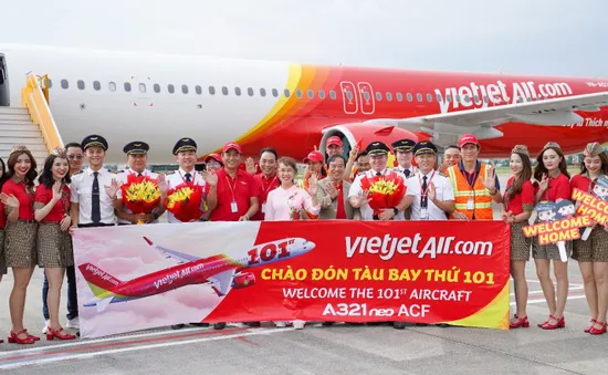 Liên tục nhận tàu bay mới, Vietjet đón tàu bay thứ 101