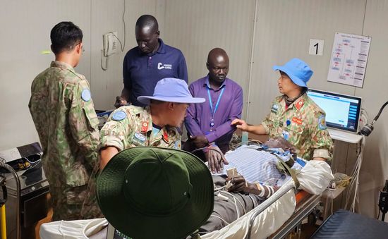 Bệnh viện Dã chiến Việt Nam cấp cứu thành công bệnh nhân nhồi máu cơ tim cấp ở Nam Sudan