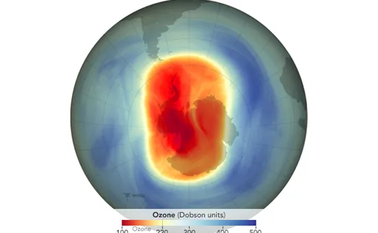 Lỗ thủng tầng ozone nhỏ hơn so với năm ngoái