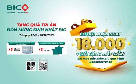 BIC dành 18.000 quà tặng khách hàng Bancassurance