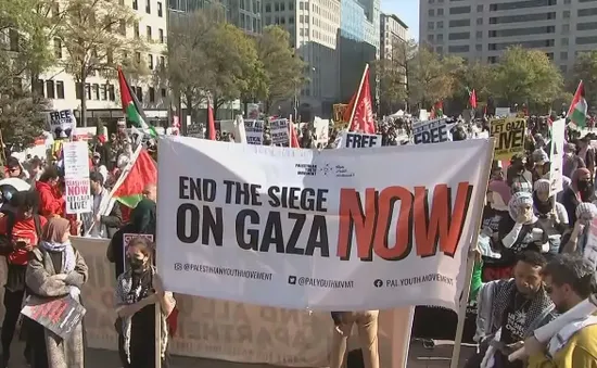 Tuần hành tại nhiều nước kêu gọi ngừng bắn ở Gaza