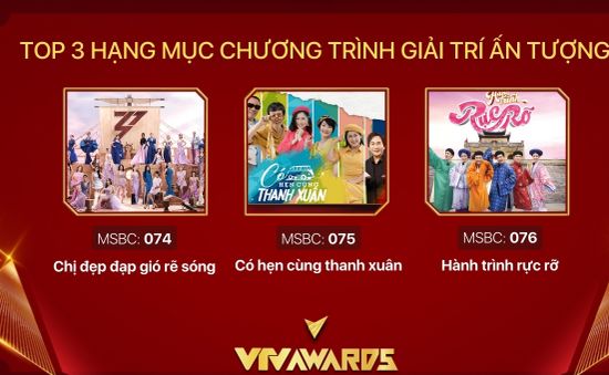 VTV Awards 2023: Top 3 Chương trình giải trí ấn tượng cân tài cân sức