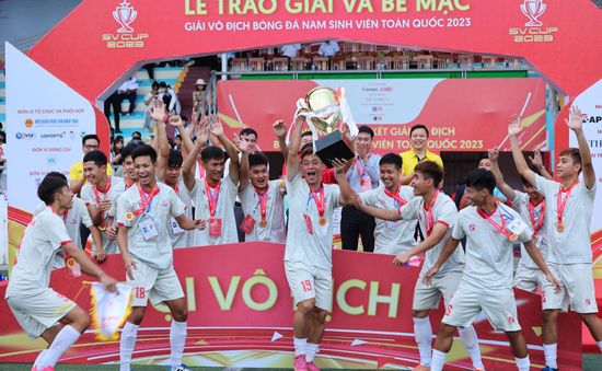 Bế mạc SV Cup 2023: Đại học Sư phạm TDTT Hà Nội hoàn thành giấc mơ còn dang dở