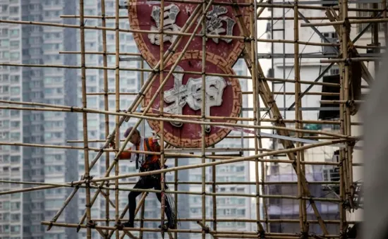 Độc đáo kỹ thuật xây nhà bằng giàn giáo tre tại Hong Kong (Trung Quốc)