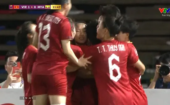 Highlights hiệp 1 | ĐT nữ Việt Nam vs ĐT nữ Myanmar | Chung kết bóng đá nữ SEA Games 32