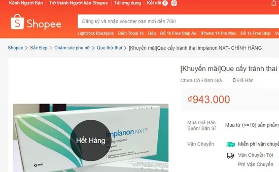 Cẩn trọng với que cấy tránh thai "IMPLANON NXT" nghi ngờ là hàng giả