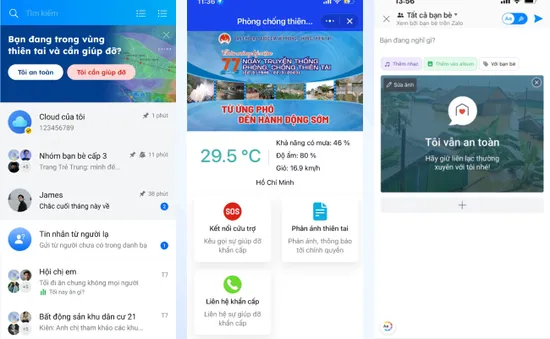 Zalo khởi động lại tính năng tìm kiếm trợ giúp khẩn giữa bão Talim