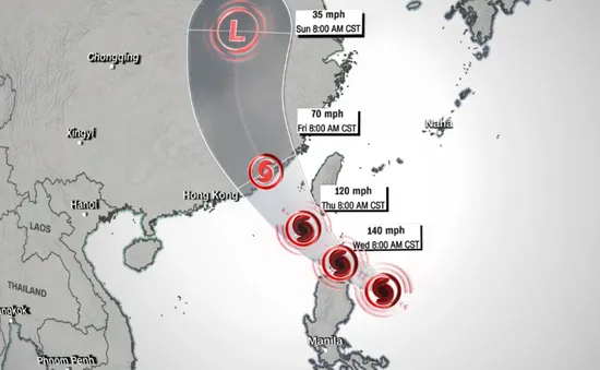 Bão Doksuri mạnh lên thành siêu bão tiến đến Philippines, chuẩn bị tấn công Trung Quốc