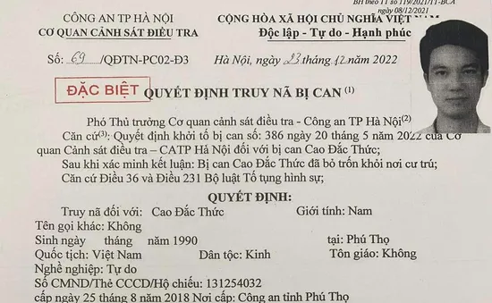 Truy nã đối tượng lừa đảo chiếm đoạt tiền đặt cọc mua bất động sản