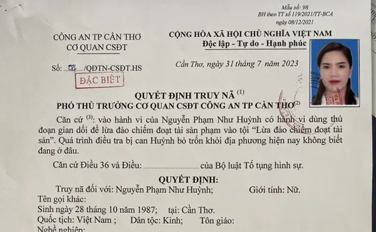 Cần Thơ: Truy nã đặc biệt người phụ nữ lừa đảo 16 tỷ đồng của người dân