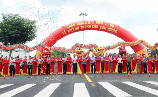 Long An: Khánh thành cầu 150 tỷ đồng bắc qua sông Cần Giuộc