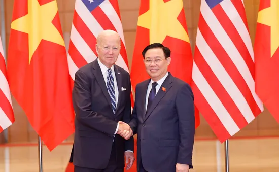 Chủ tịch Quốc hội Vương Đình Huệ hội kiến Tổng thống Hoa Kỳ Joe Biden