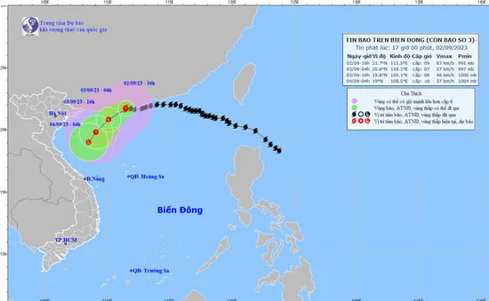Bão số 3 ảnh hưởng Vịnh Bắc Bộ