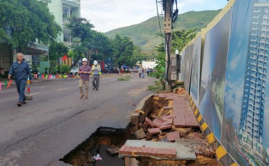 Sụt lún ở Quy Nhơn: Tạm dừng thi công dự án chung cư để khắc phục sự cố