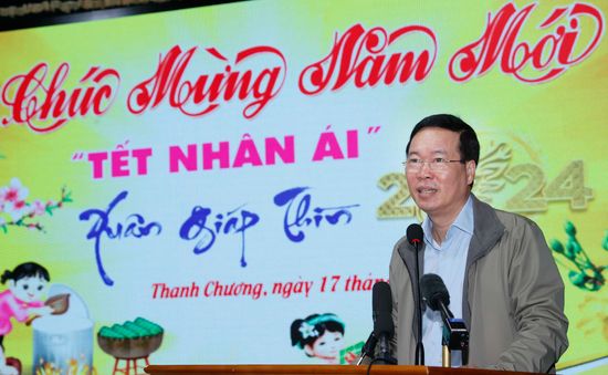 Chủ tịch nước Võ Văn Thưởng dự chương trình “Tết nhân ái” tại Nghệ An