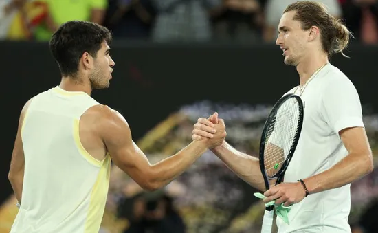 Australia mở rộng | Alexander Zverev loại Carlos Alcaraz tại tứ kết đơn nam