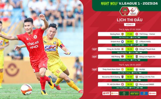 Vòng 11 V.League 2023/24: Cuộc đua ở 2 đầu bảng xếp hạng!