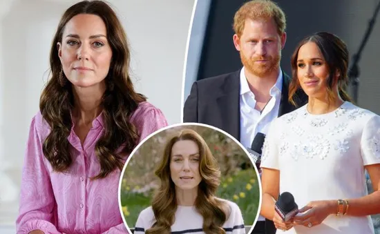 Hoàng tử Harry và vợ gửi tin nhắn cho công nương Kate Middleton sau khi được chẩn đoán ung thư