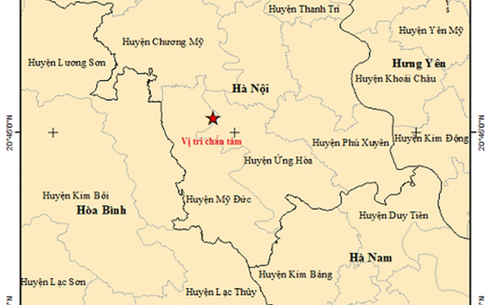 Động đất ở ngoại thành Hà Nội