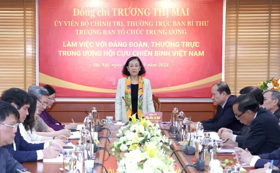 Thường trực Ban Bí thư Trương Thị Mai làm việc với Hội Cựu chiến binh Việt Nam