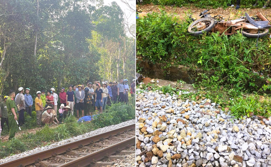 Xe máy va chạm với tàu hỏa, một người đàn ông tử vong