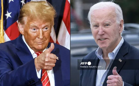 Bầu cử Tổng thống Mỹ 2024: Ông Biden dẫn trước ông Trump 4 điểm phần trăm