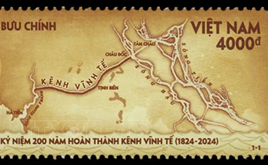 Giới thiệu công trình quốc gia kênh Vĩnh Tế trên tem bưu chính