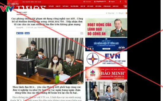 Fanpage "tư vấn pháp luật" mạo danh VTV Online đăng tin giả, có dấu hiệu lừa đảo