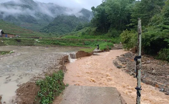 Cao Bằng : Mưa to gây thiệt hại về nhà ở, ngập úng hoa màu tại huyện Bảo Lạc