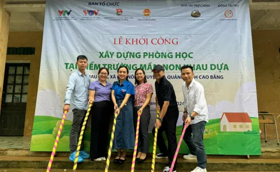 Khởi công phòng học tại điểm trường Khau Dựa, tỉnh Cao Bằng