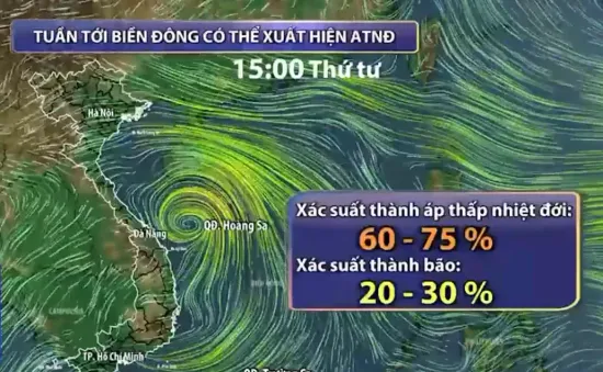 Áp thấp nhiệt đới sắp hình thành trên Biển Đông