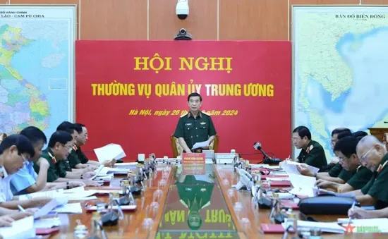 Đại tướng Phan Văn Giang chủ trì Hội nghị Thường vụ Quân ủy Trung ương