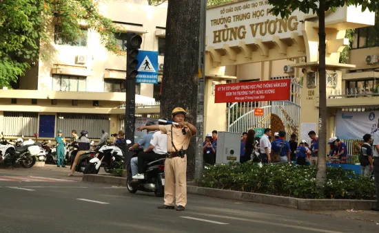 CSGT TP Hồ Chí Minh đảm bảo an toàn cho kỳ thi THPT 2024