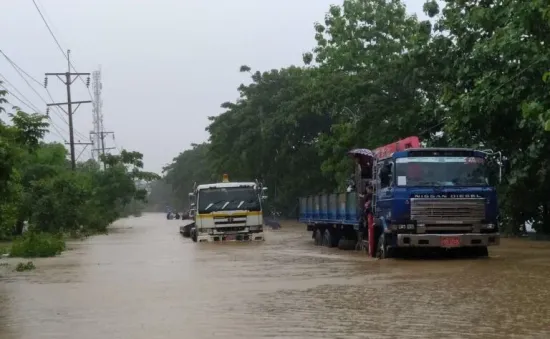 Myanmar ban hành cảnh báo lũ lụt do mưa lớn suốt nhiều ngày