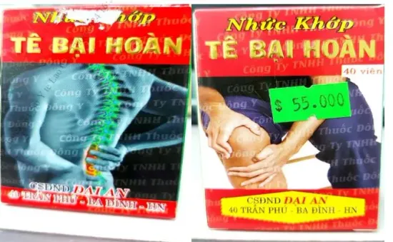 Cảnh báo thuốc giả "Viên hoàn cứng nhức khớp tê bại hoàn"